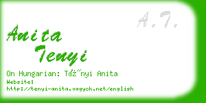 anita tenyi business card